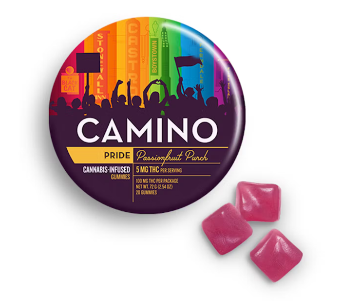 Camino Pride Passionfruit Punch Gummies 100mg